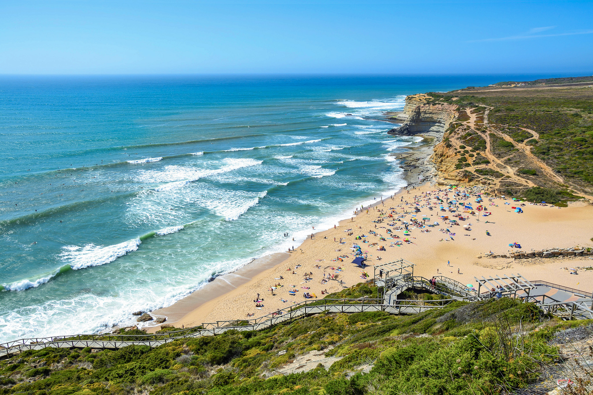 People on the beach in Ericeira.jpg